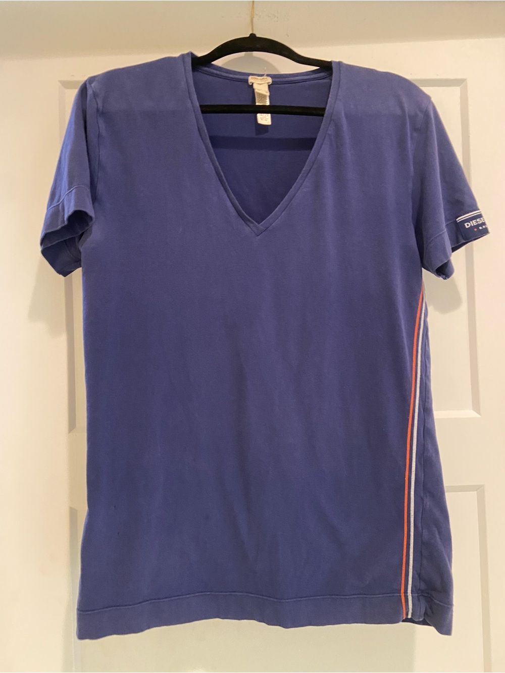 Diesel navy Crewneck Tee with Gold Logo Tag